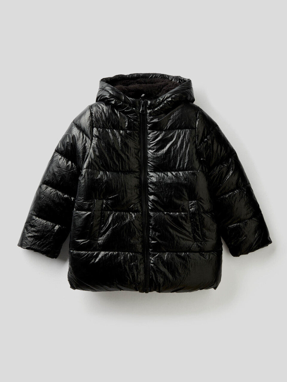 girls black padded jacket
