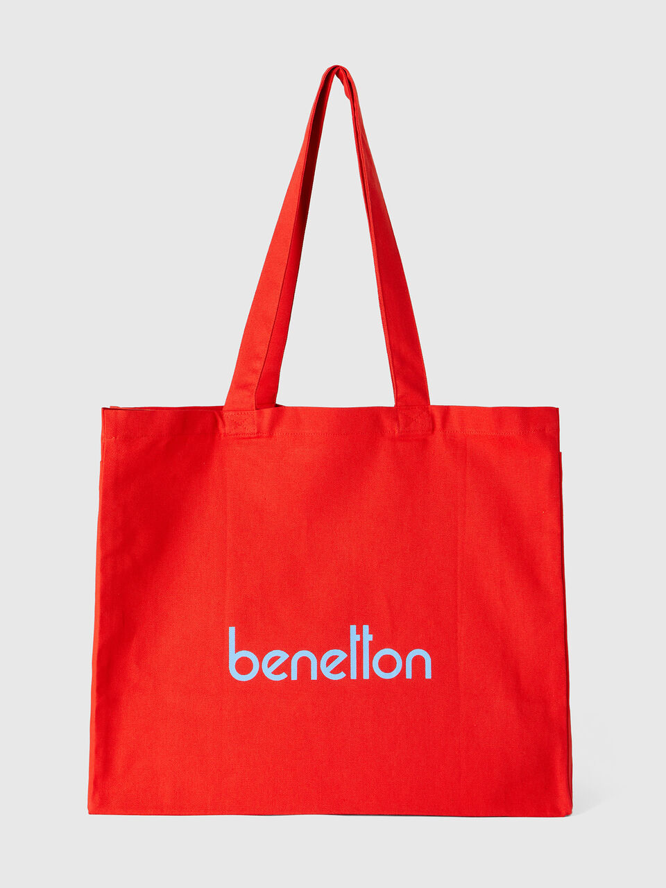 Red tote bag in pure xotton image number 1