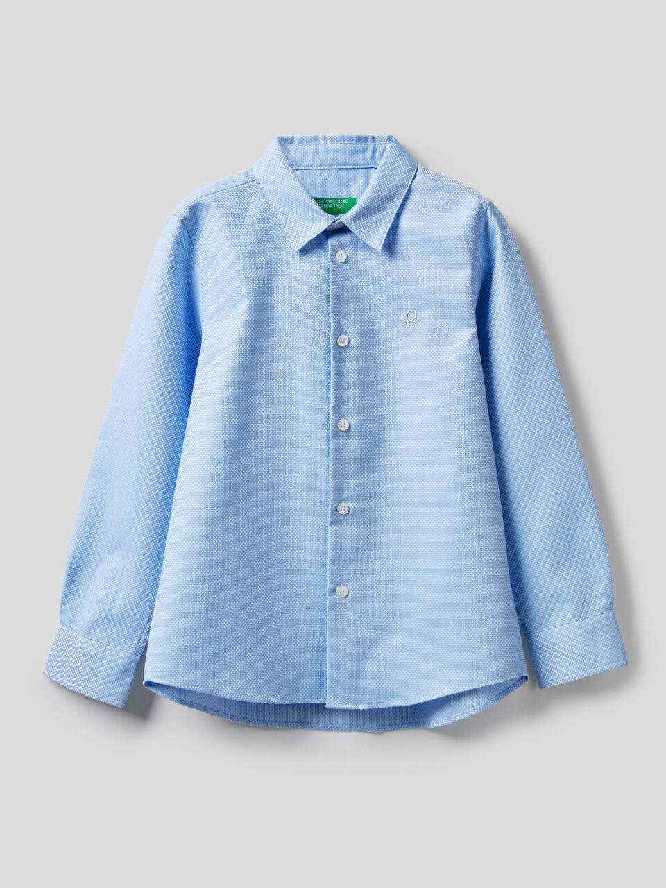 Cotton shirt with embroidered logo image number null