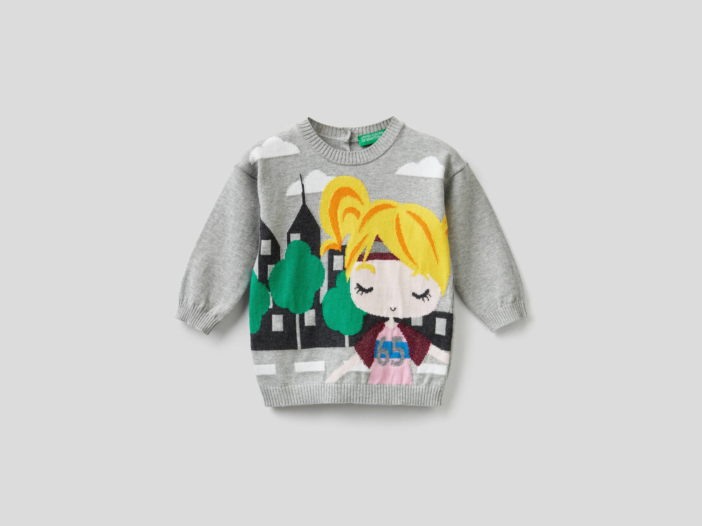 Sweater with inlaid design image number null