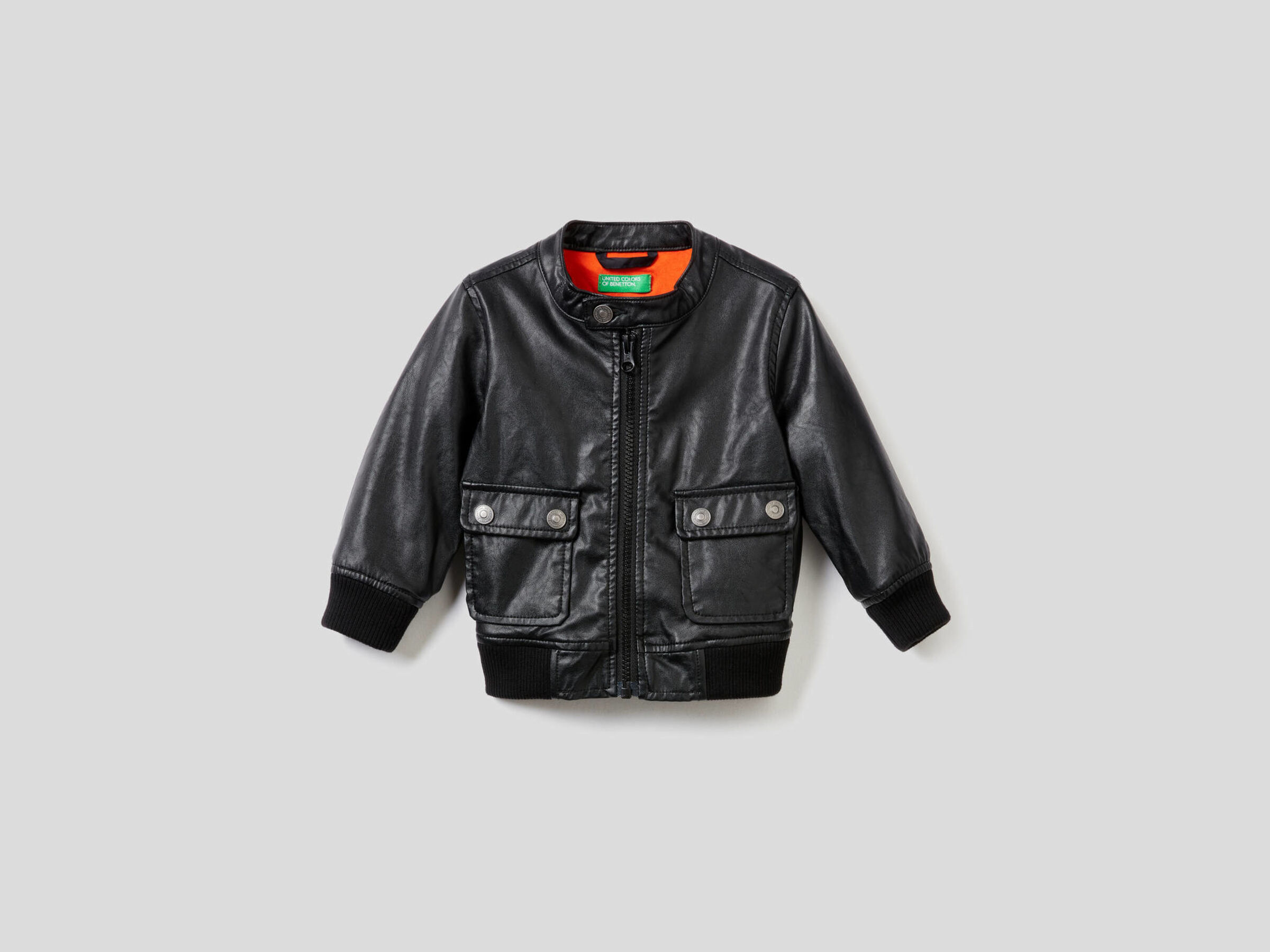 Jacket with leather look image number null