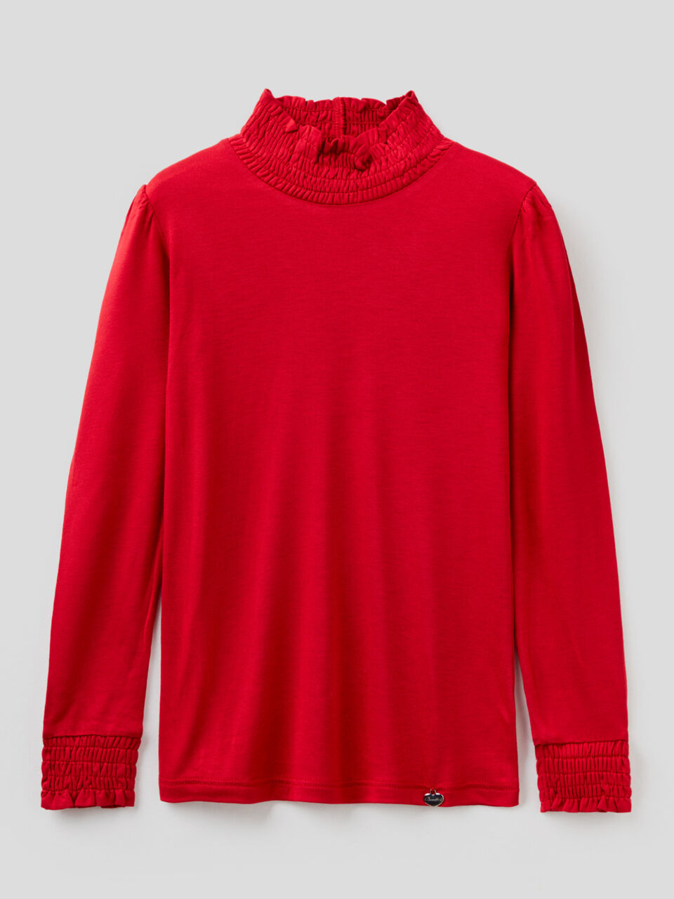 Viscose turtleneck with ruffles image number 1