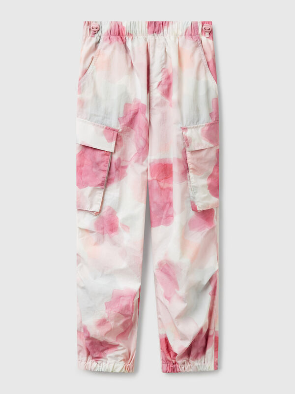 Parachute trousers with pattern print Junior Girl