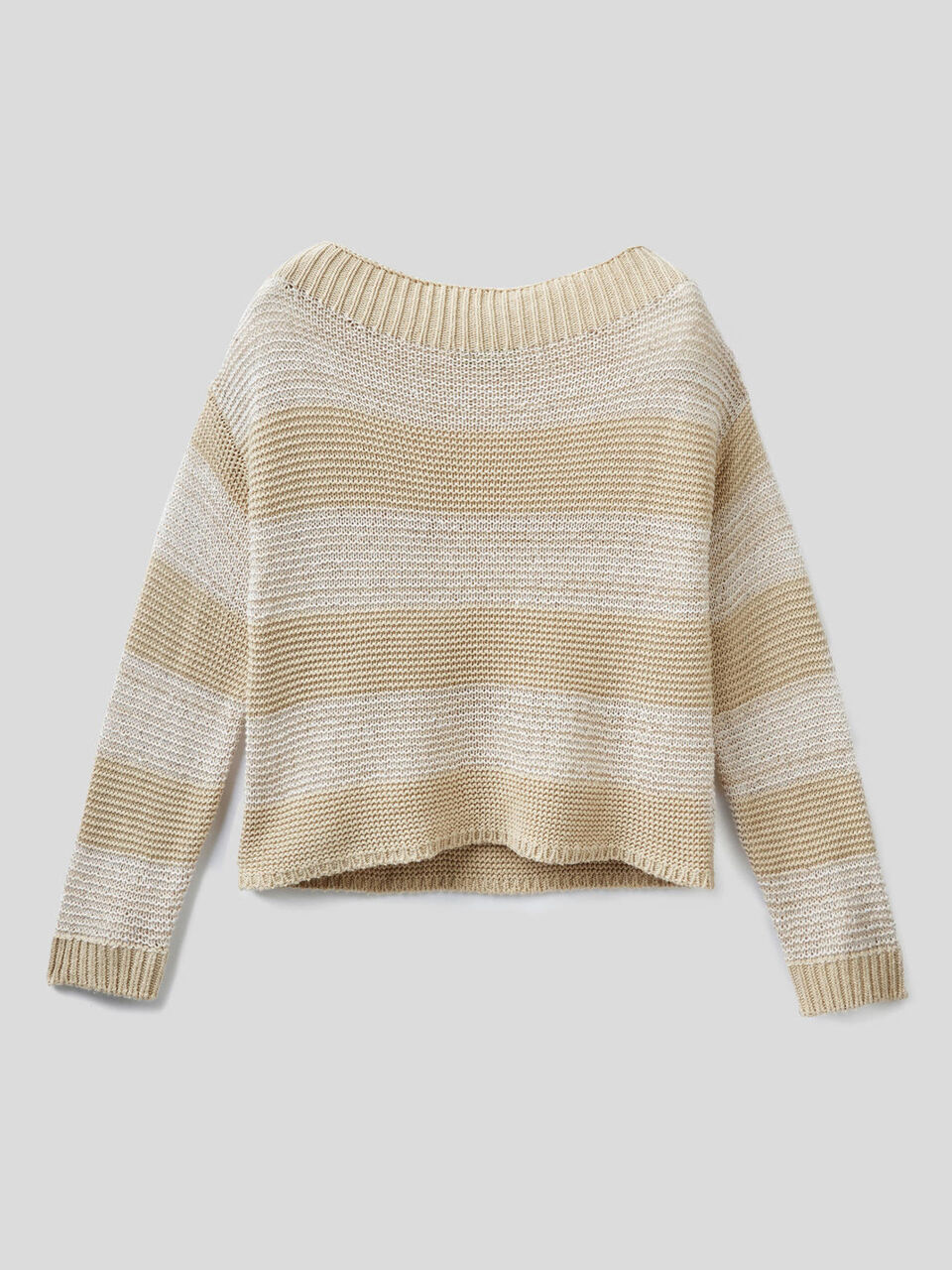 Striped sweater with sequins image number null
