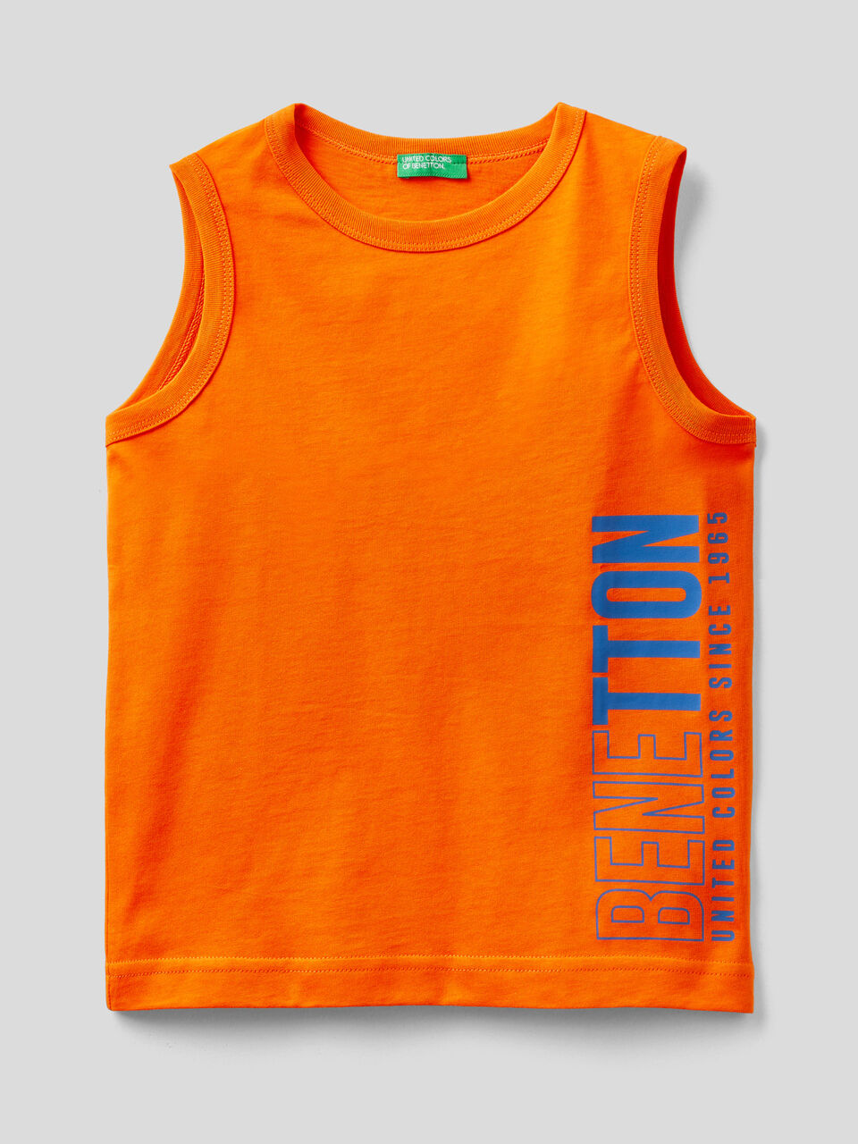Tank top in 100% organic cotton with logo image number 1