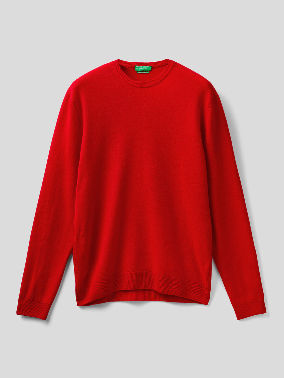 Crew neck sweater in pure Merino wool image number 1
