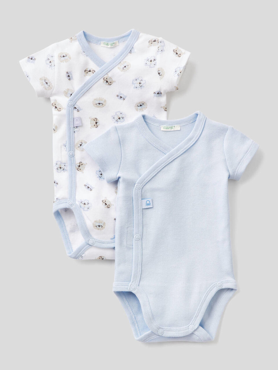 Two short sleeve bodysuits in organic cotton image number null
