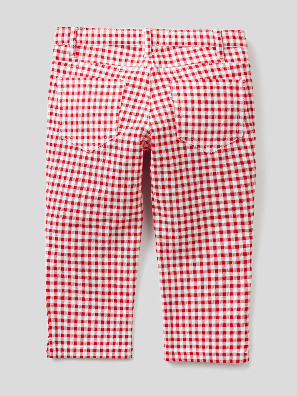Cropped check trousers image number null