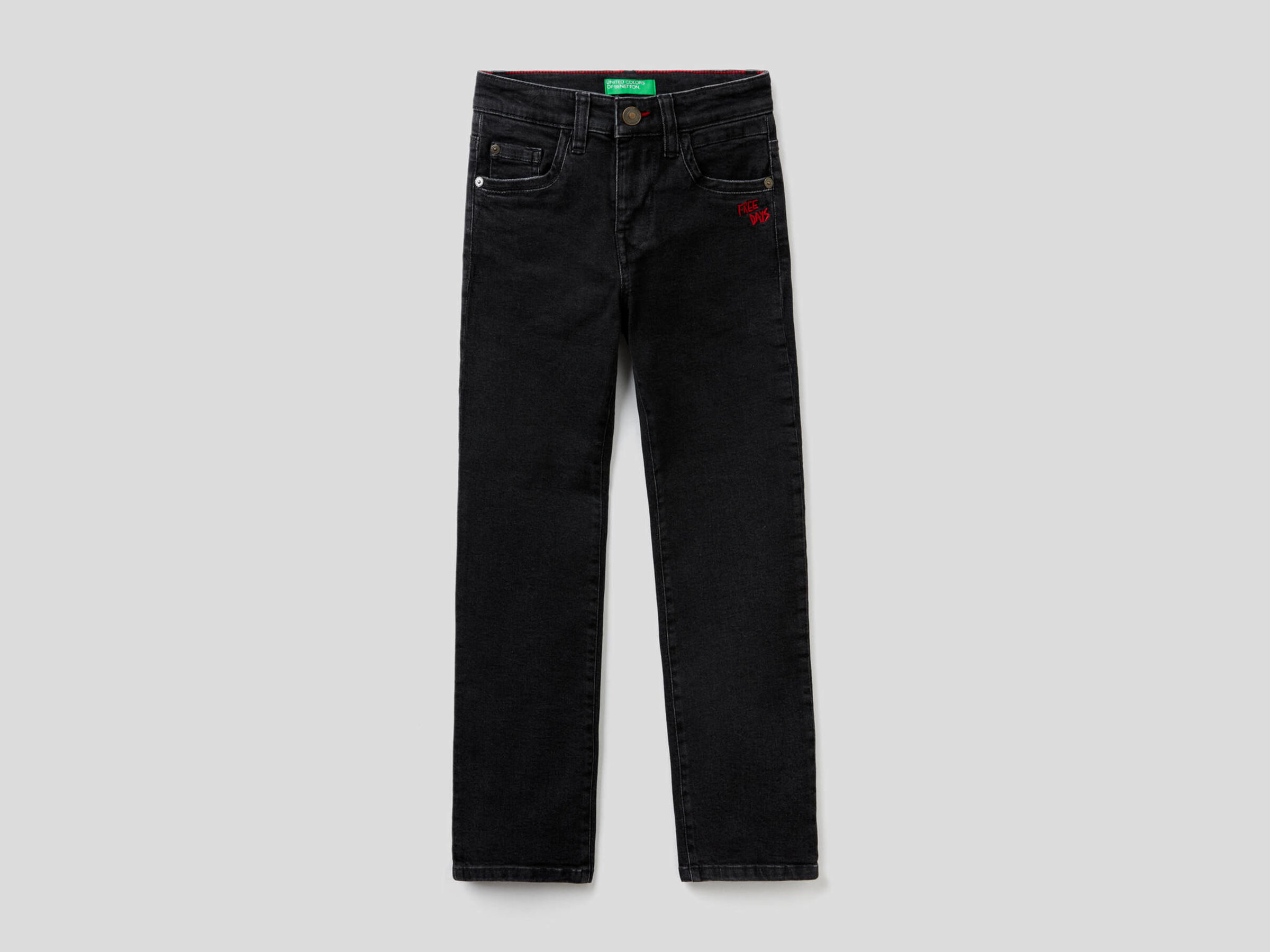 Slim fit jeans with embroidery image number null