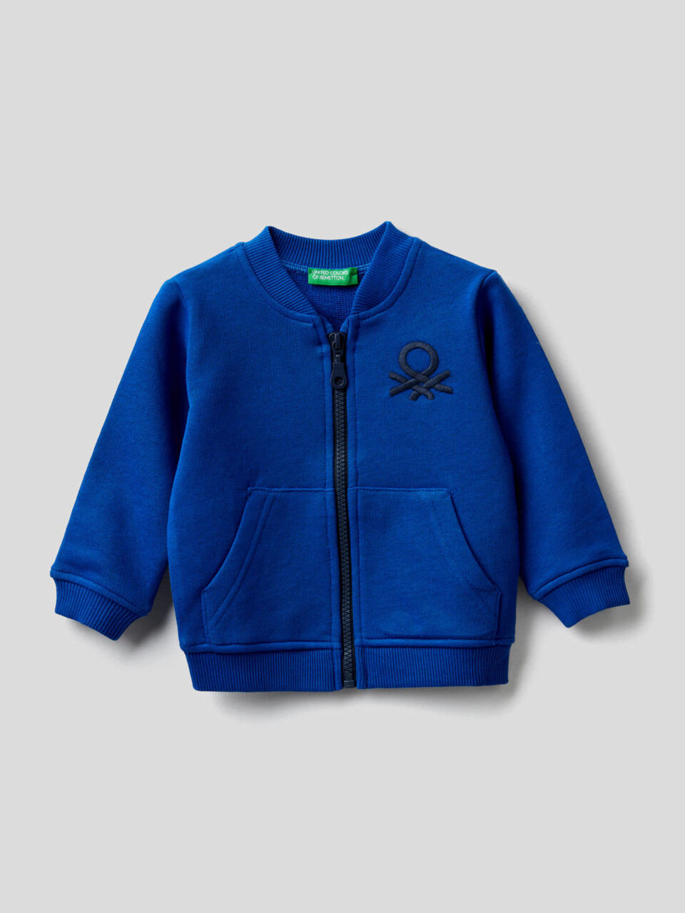 100% cotton sweatshirt with zipper image number 1