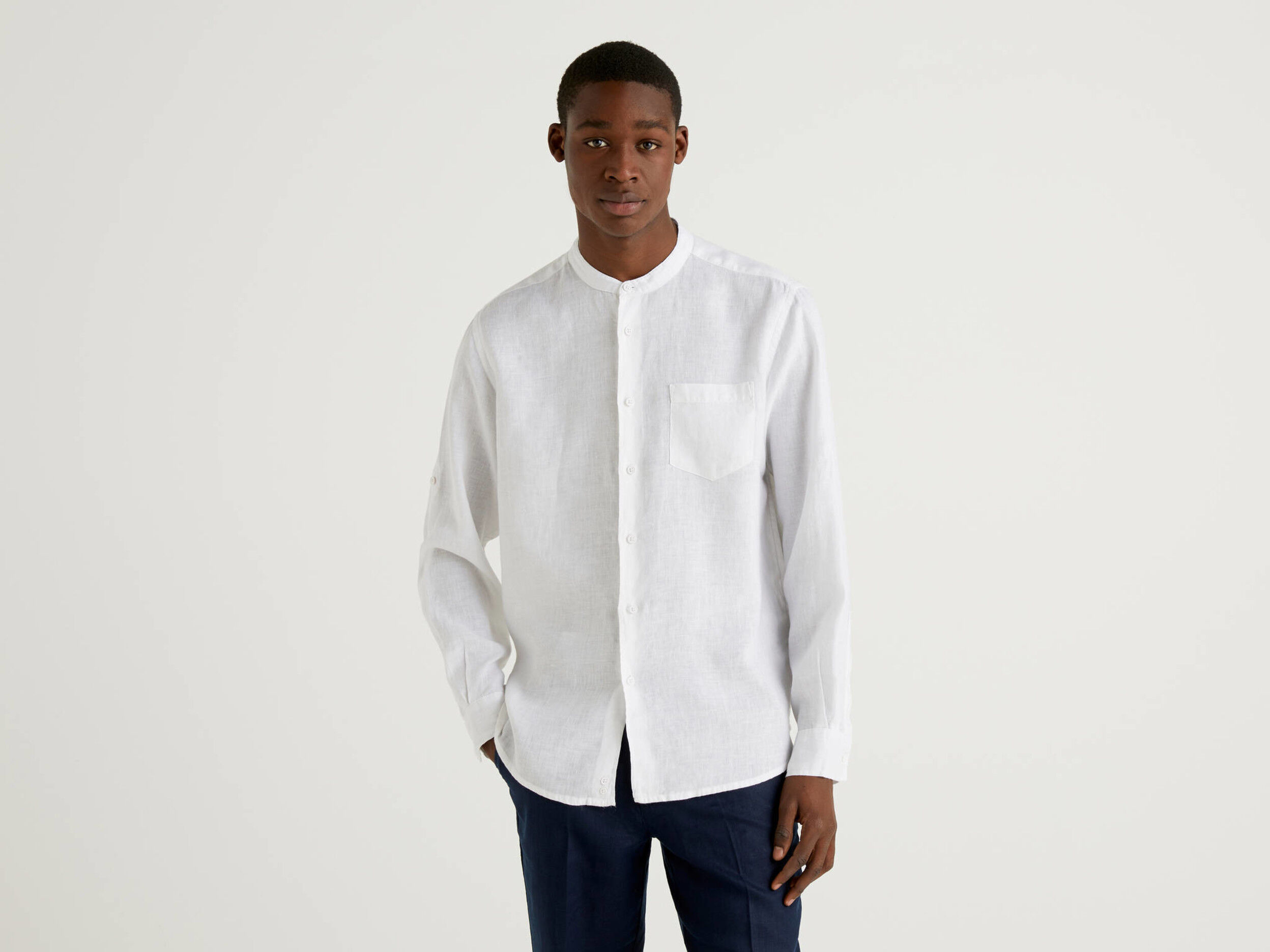 Mandarin collar tops