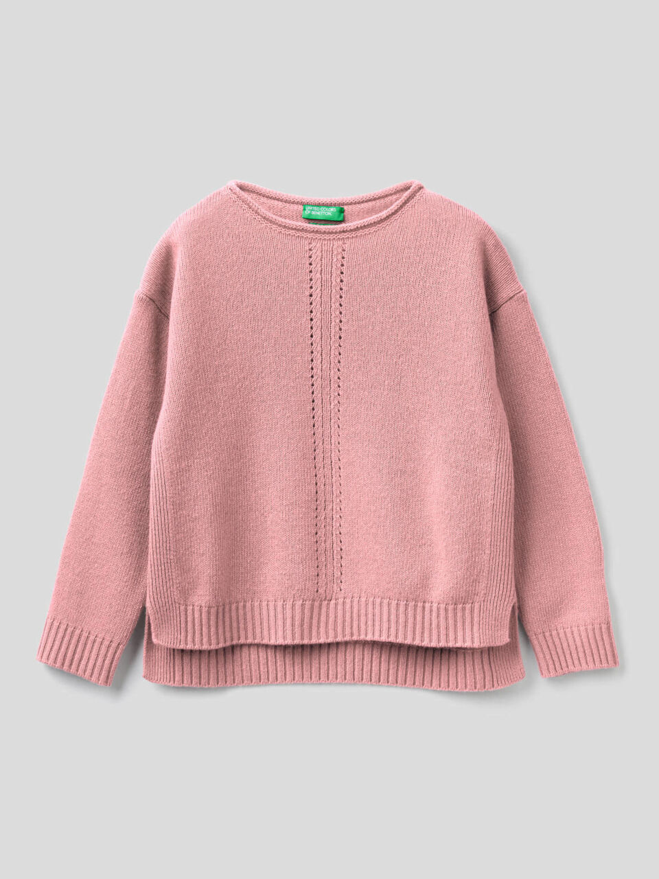 Knit sweater with playful stitching image number 1