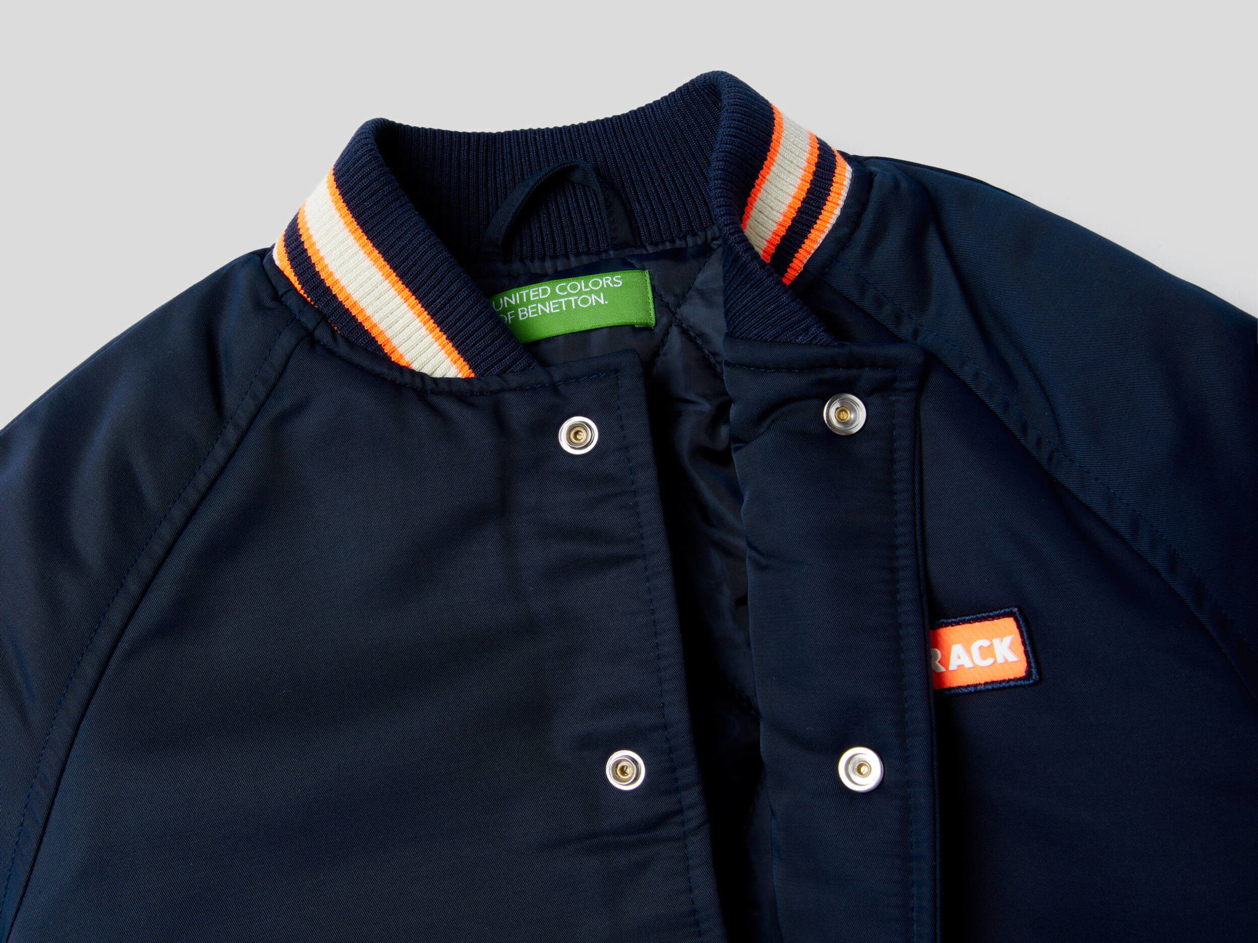 varsity style bomber jacket