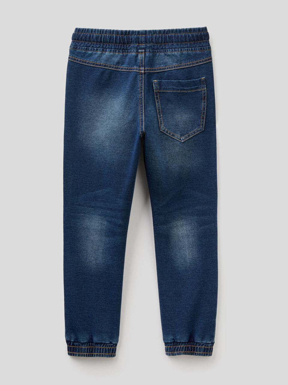 Stretch denim look sweatpants image number null
