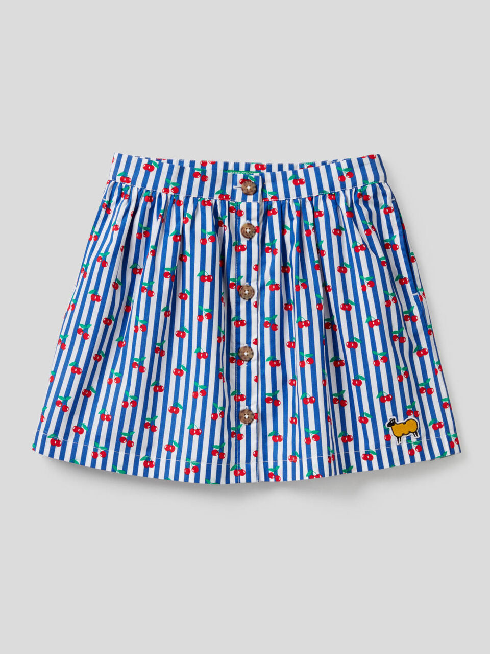Printed skirt in pure cotton image number null
