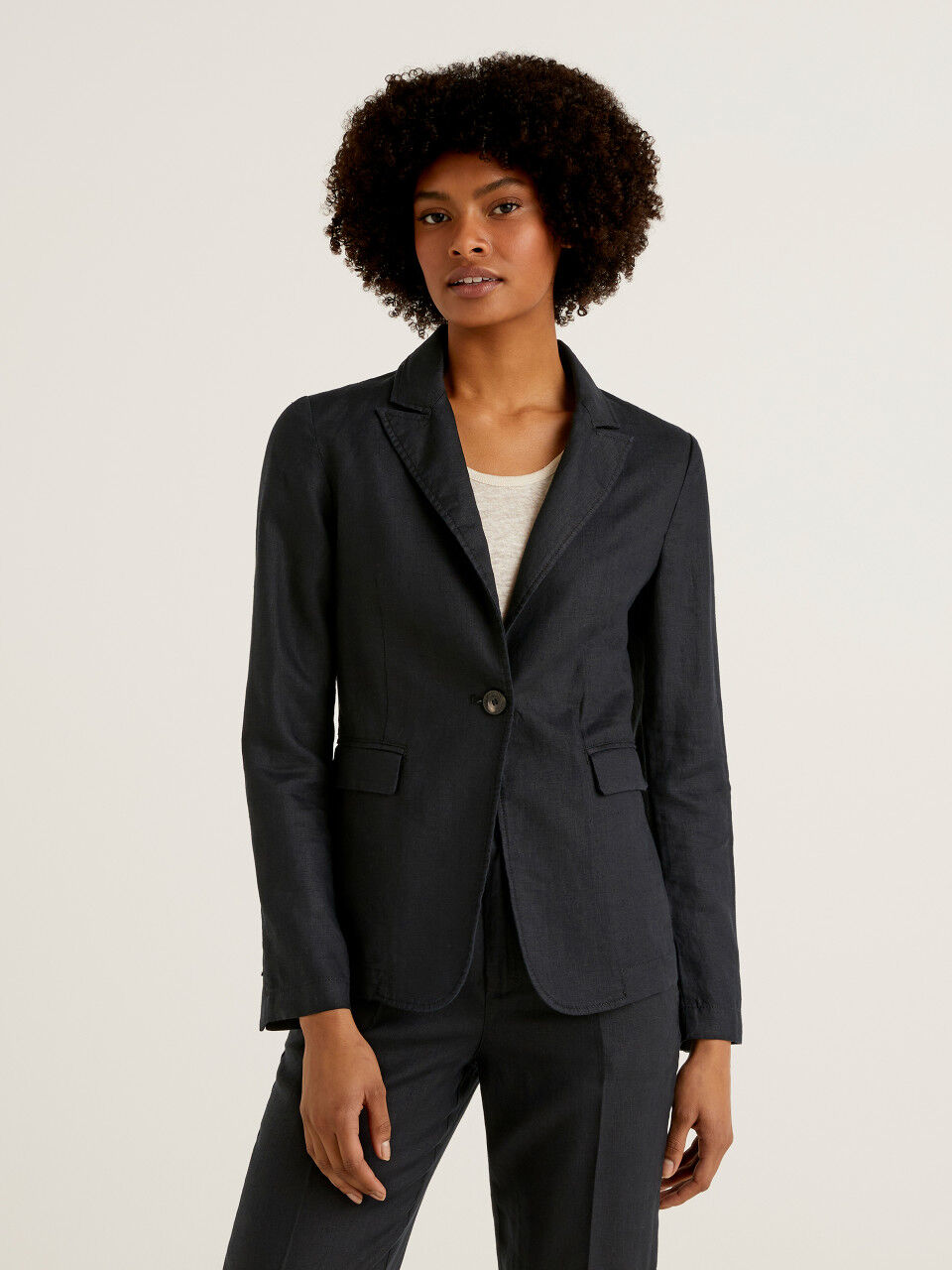 Grey and black blazer womens