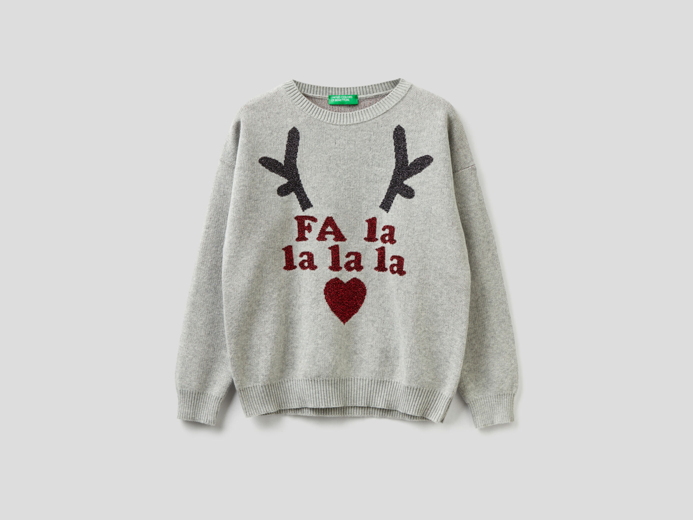Christmas style sweater with lurex image number null