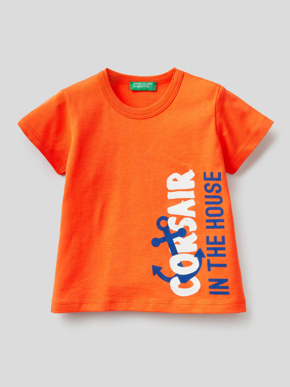 100% cotton t-shirt with maxi print image number null