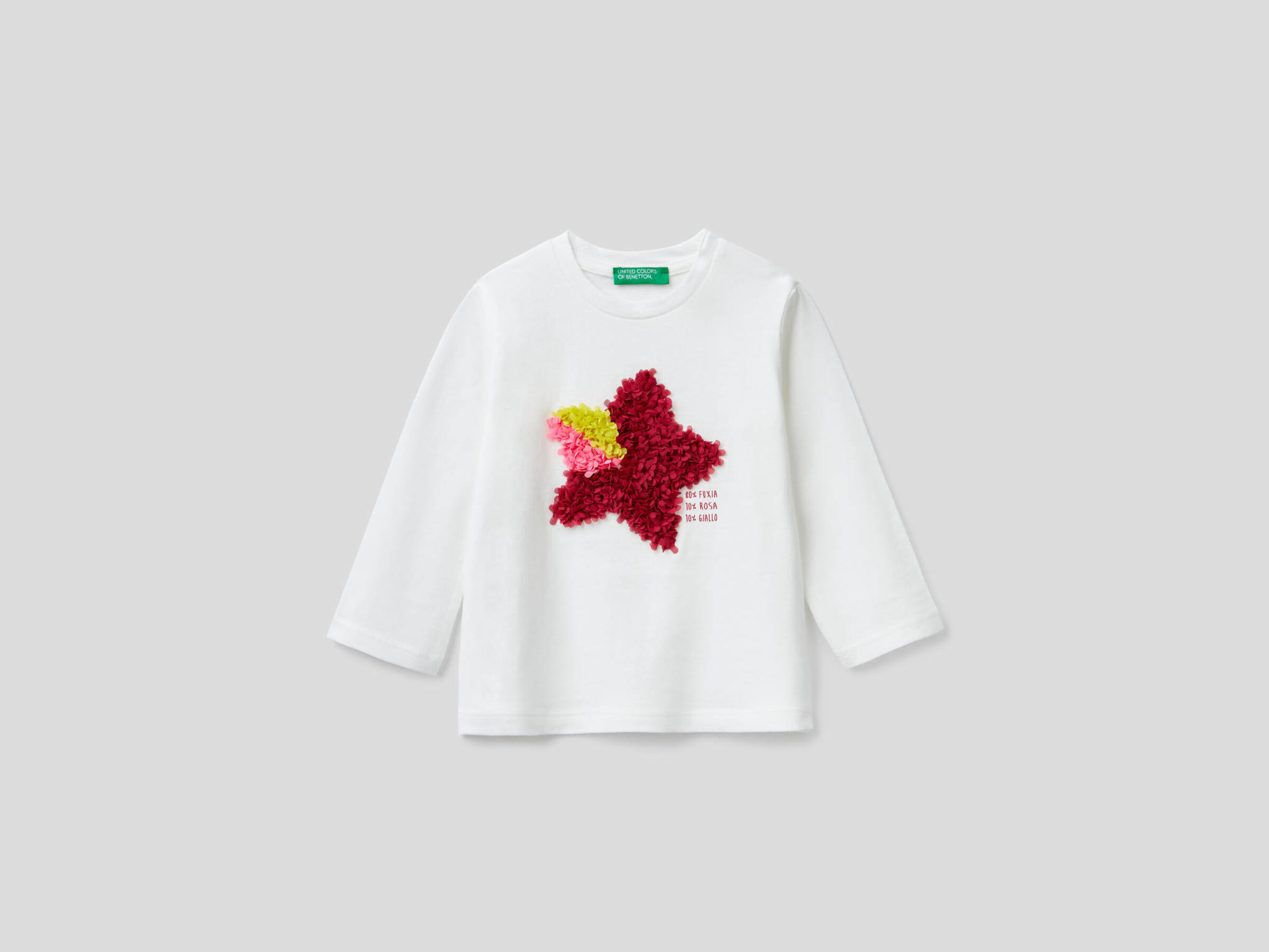 T-shirt with petal effect applique image number null