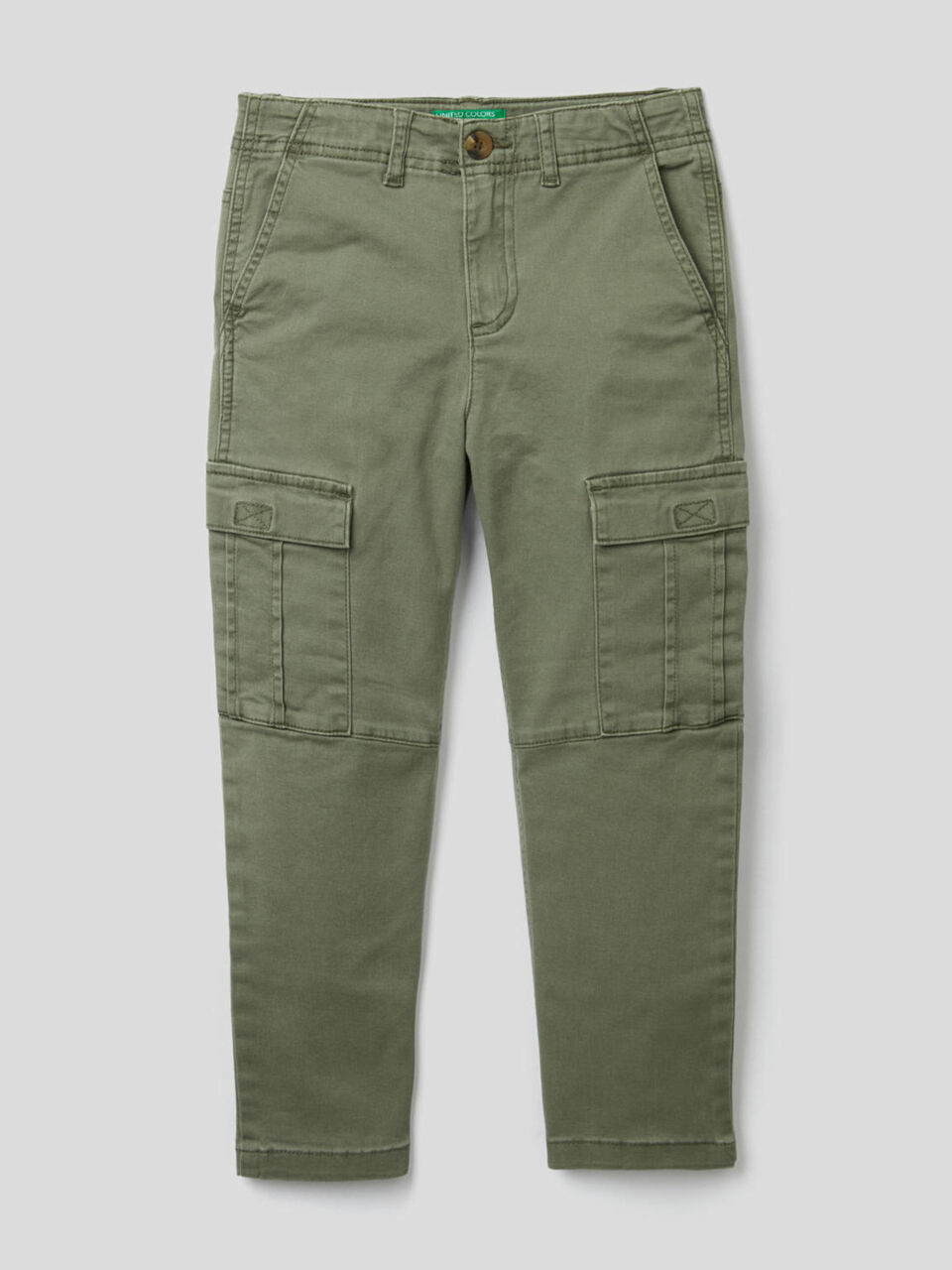 Stretch cotton cargo trousers image number 1