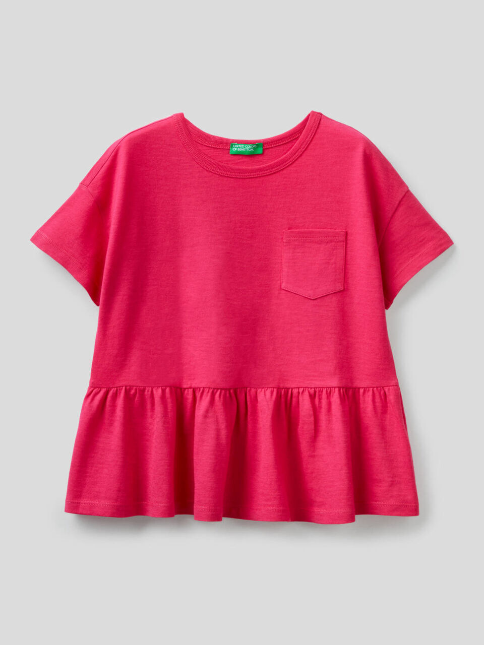 T-shirt in pure cotton with frill image number null