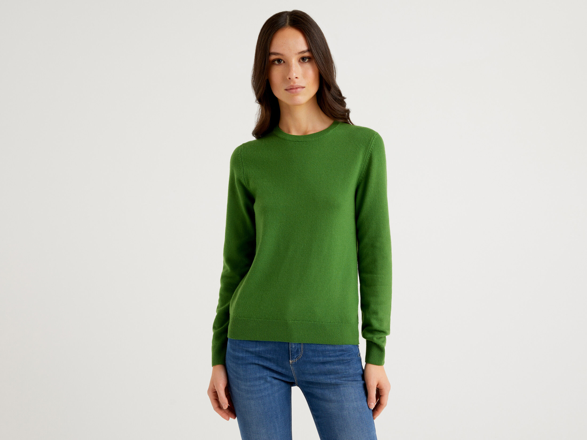 green merino jumper