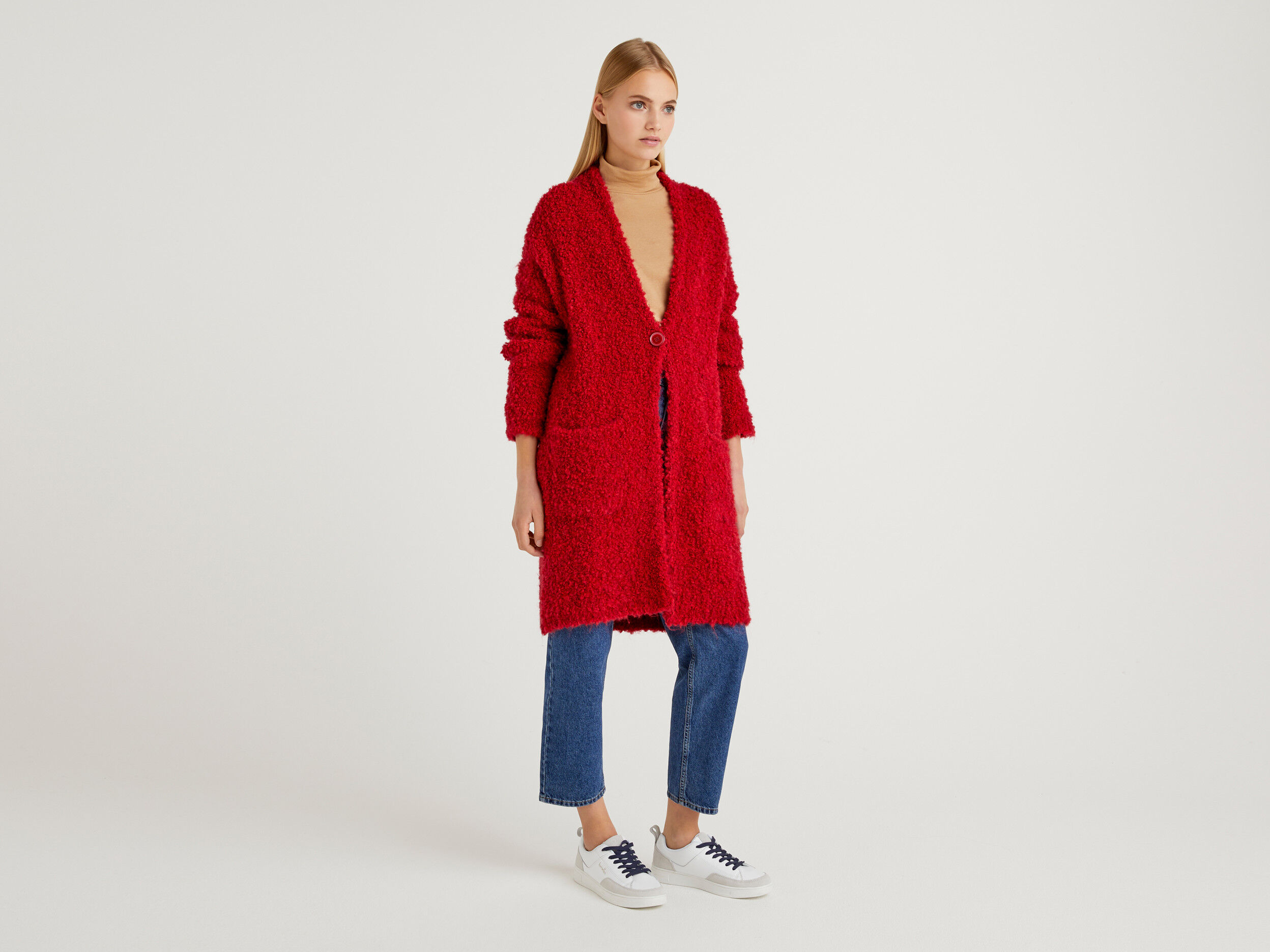 maxi wool cardigan