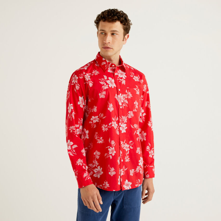 Patterned shirt in cotton