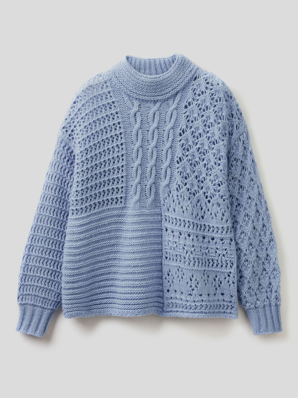 Knit sweater with high neck image number 1