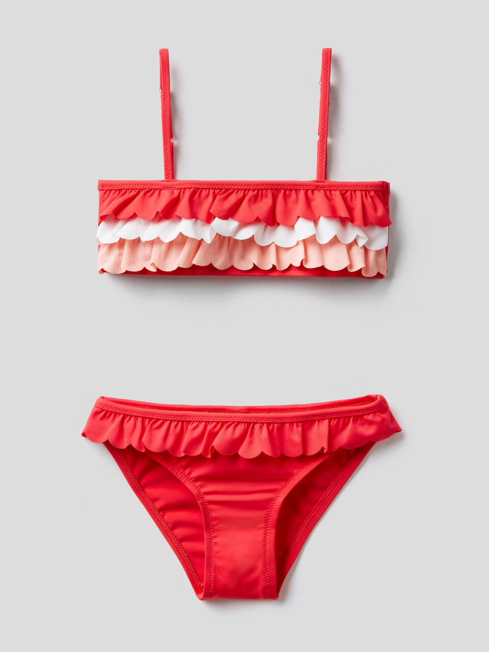 Bikini with frills in ECONYL® image number 1