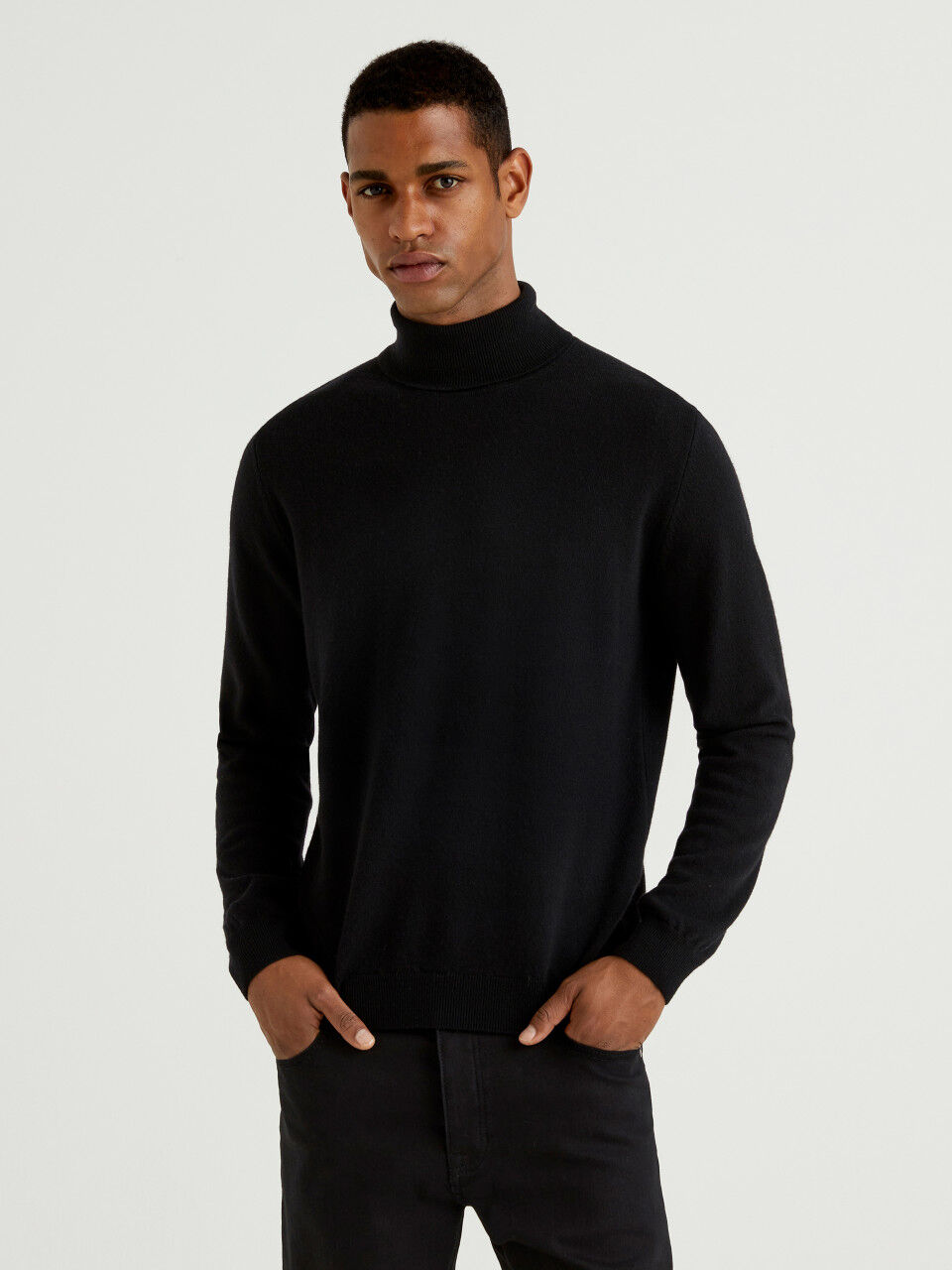 male high neck sweater