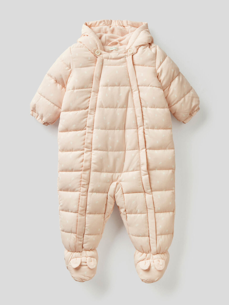 Padded jumpsuit with micro print image number 1