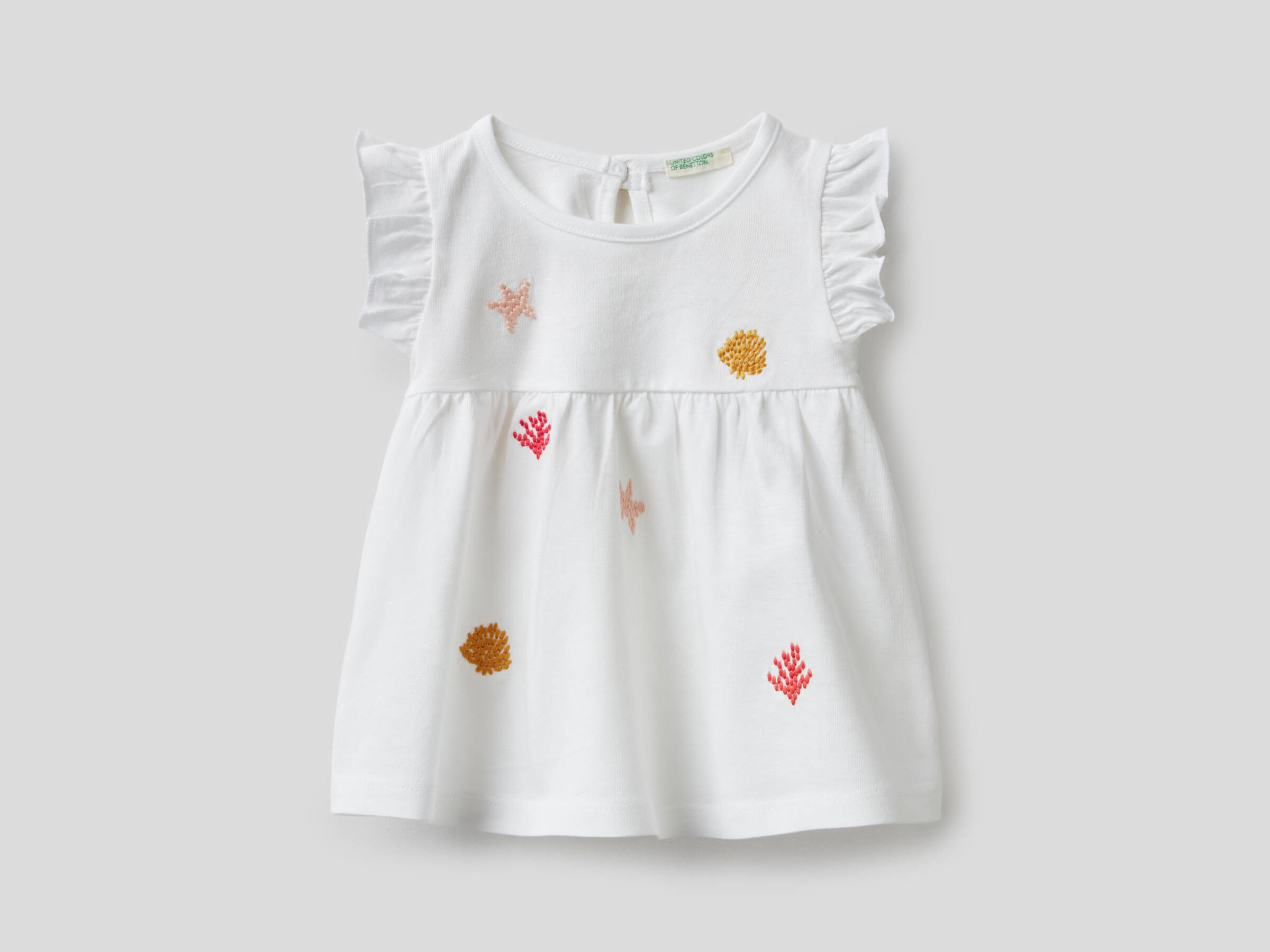 Flared t-shirt with embroidery image number null