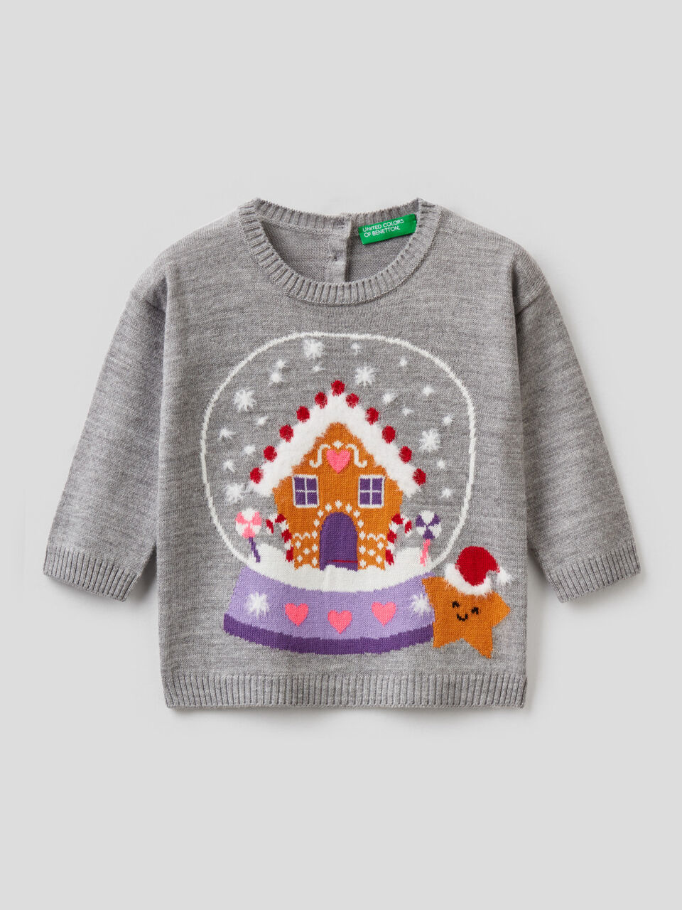 Sweater with inlaid design image number 1