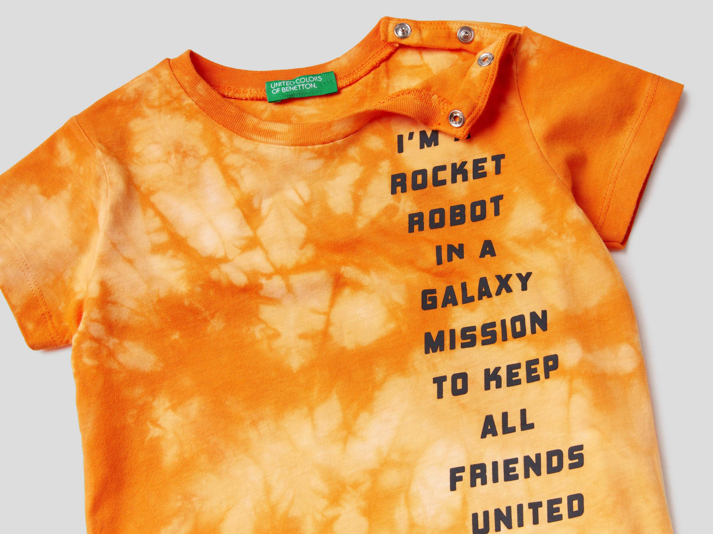 Orange Tie Dye Galaxy T-Shirt Medium