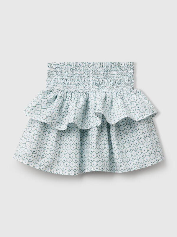 Floral skirt with flounces Junior Girl