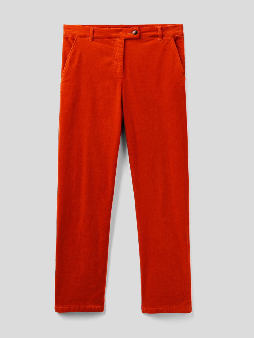 Chino trousers in velvet image number 1