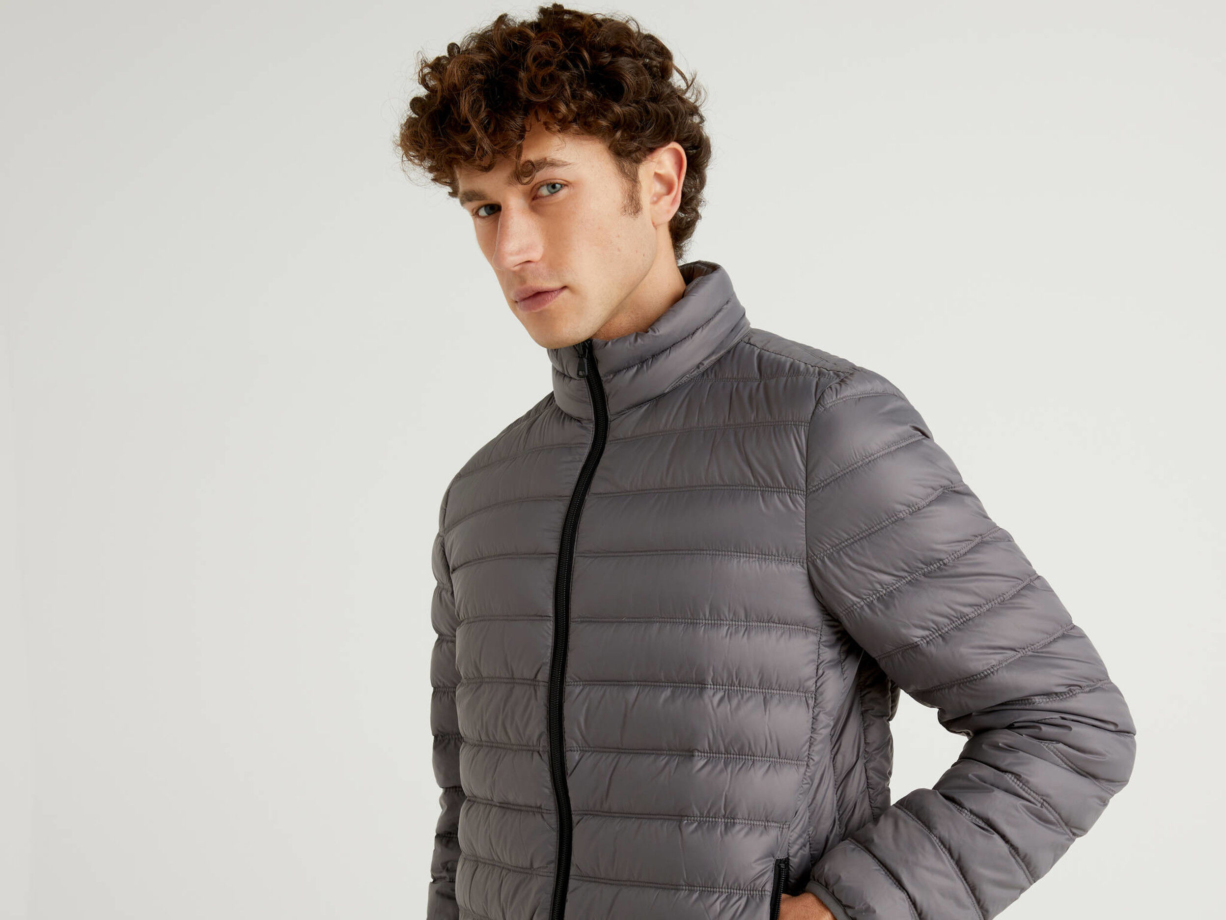 slim fit puffer jacket
