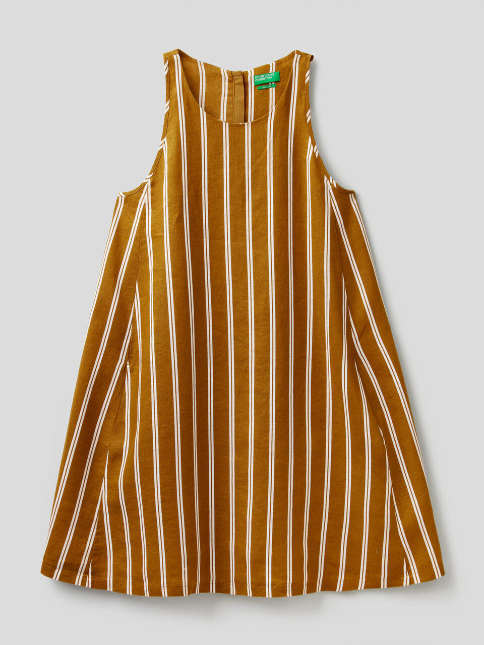 Dress in pattern print 100% linen image number 1