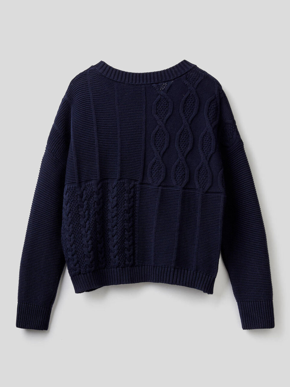 Knit sweater in 100% cotton image number null