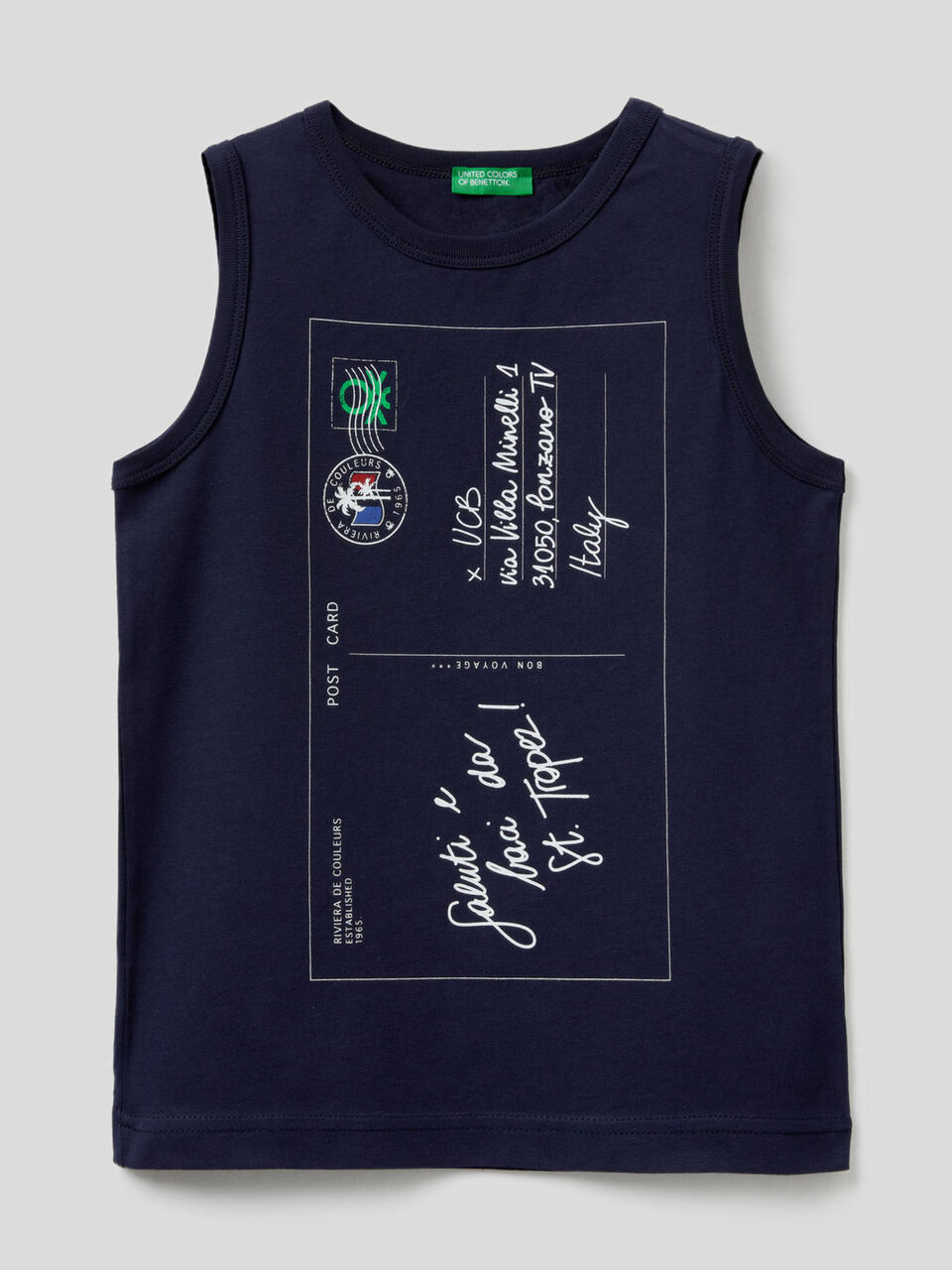 Tank top with postcard print image number null