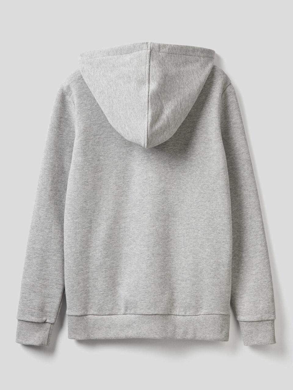 100% cotton sweatshirt with zip and hood image number 2
