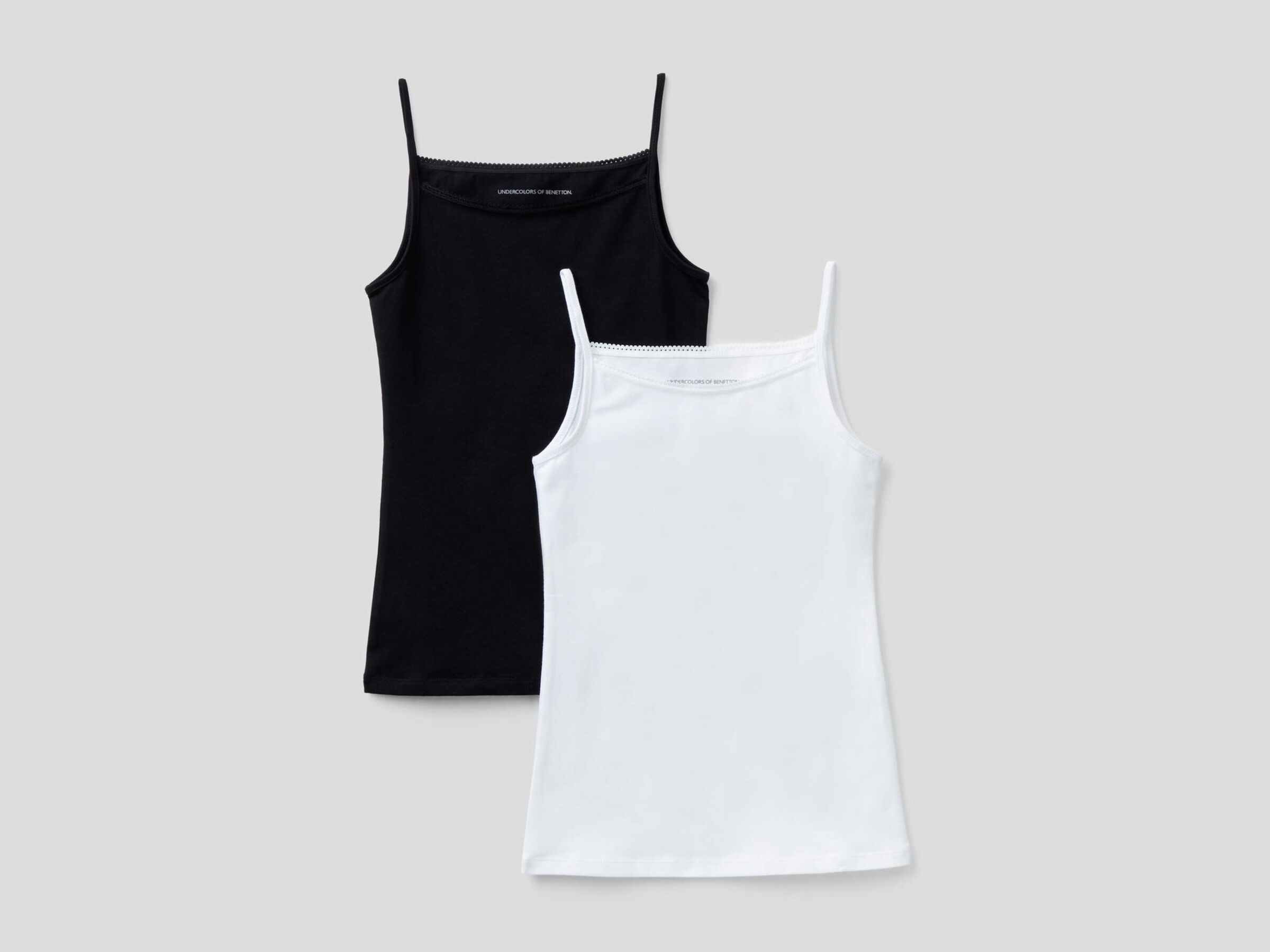 Two camisoles in stretch cotton image number null