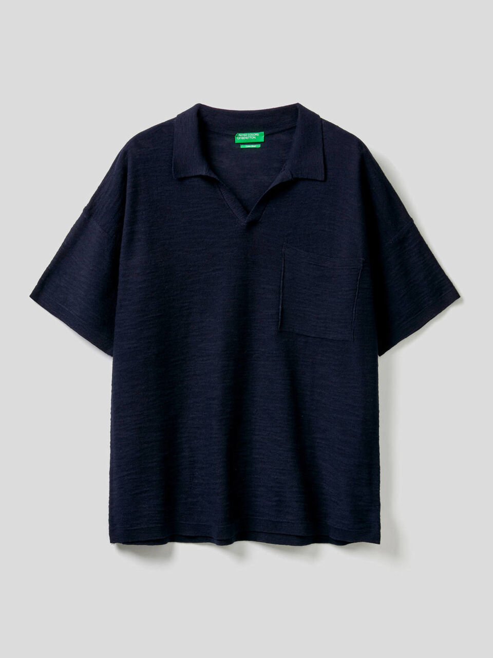 Polo in linen blend cotton image number null