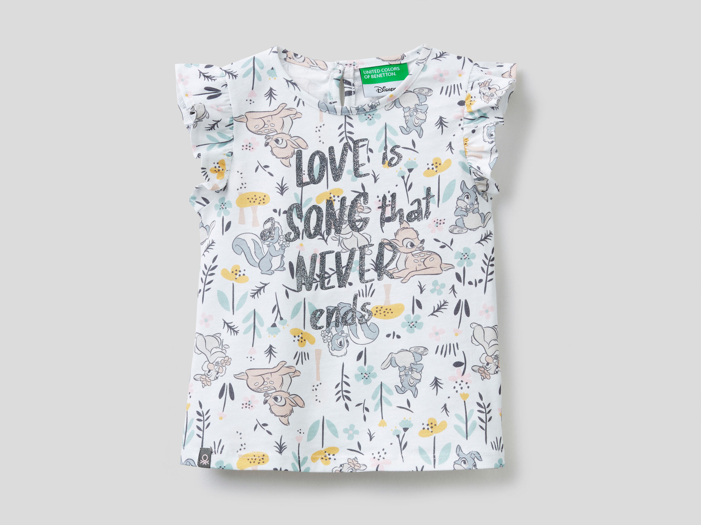 Disney t-shirt with print and glitter image number null