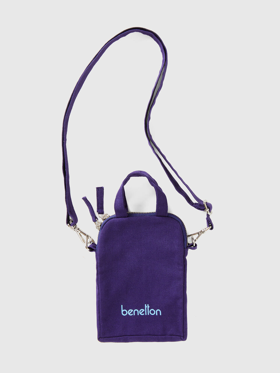 Blue cell phone holder in pure cotton image number 1
