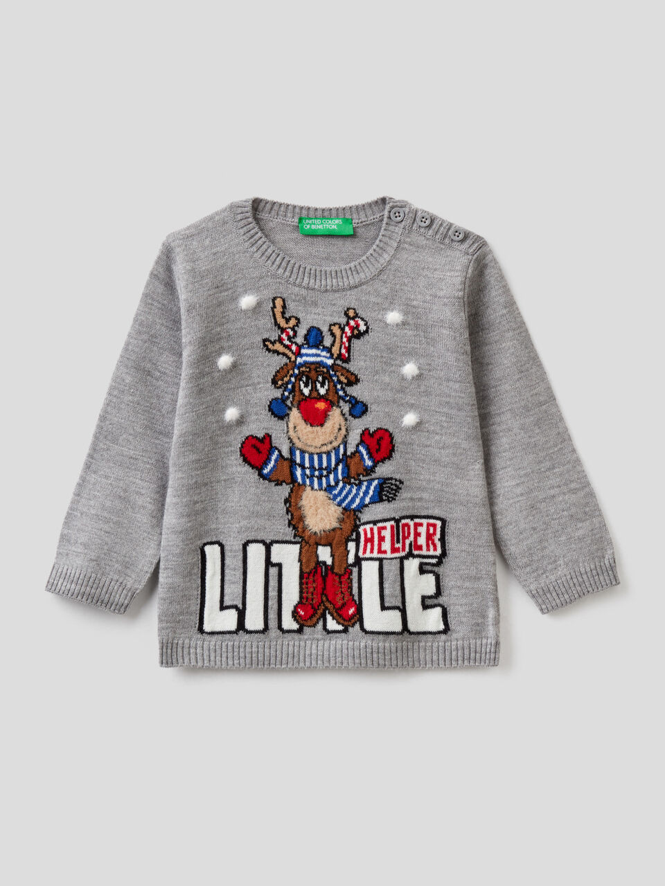 Sweater with inlaid design image number 1