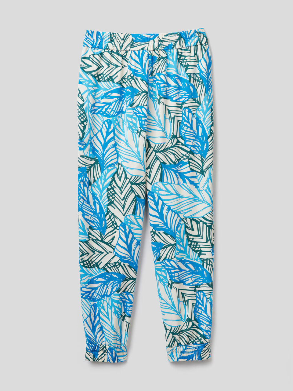 Flowy trousers with botanical print image number 2