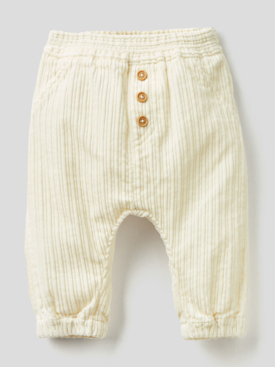 Trousers in pure cotton velvet image number 1