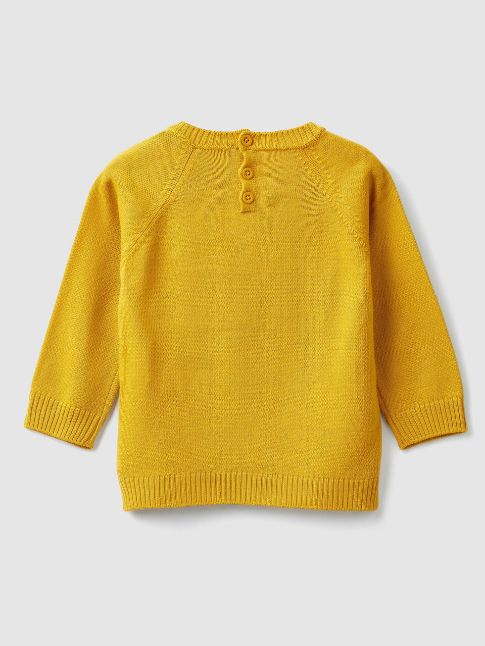 Crew neck sweater with inlay image number 2